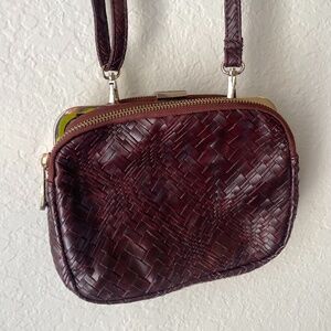 Melie Bianco Woven Crossbody Purse